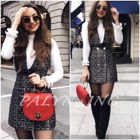 ❤️ZARA FAUX SUEDE PINAFORE DRESS - Picture 3 of 8